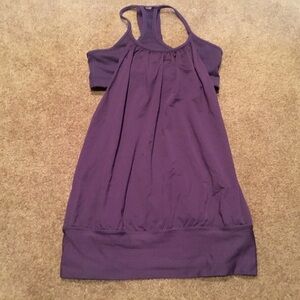 Lululemon No Limits Tank with built in bra SZ 4 Purple Preloved good condition